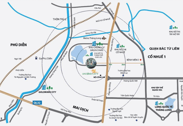 Vị trí đắc địa tại dự án chung cư An Bình City Phạm Văn Đồng