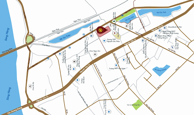 Vị trí dự án chung cư One18 Ngọc Lâm Long Biên