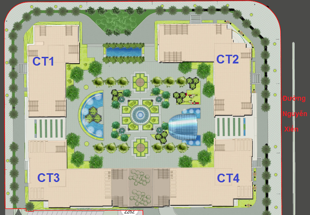 Mặt bằng tổng thể chung cư Eco Green City